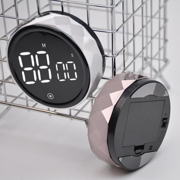 Roterende Dæk Timer Rund Magnetisk Køkken Timer Træning Lærings Timer Hvid