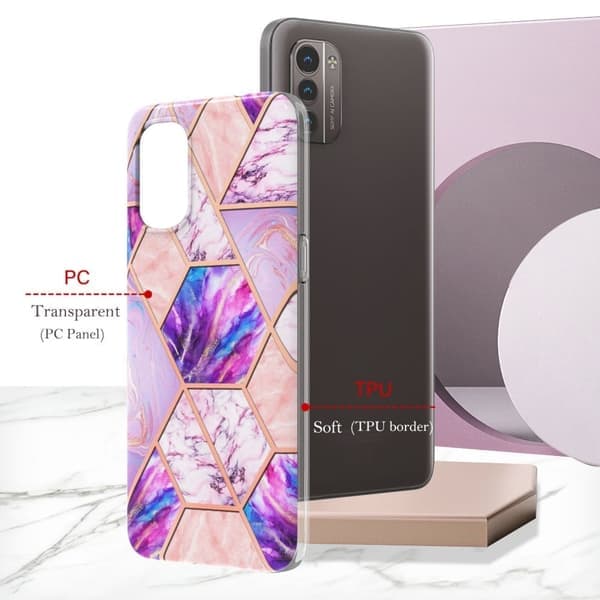 Marmormønster Nokia G11 / Nokia G21 deksel - Lys lilla lilla