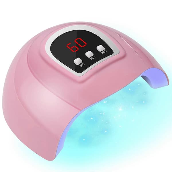 LED neglelampe, professionel negletørrer 54W, bærbar negletørrer med timer/sensor/LCD-display egnet