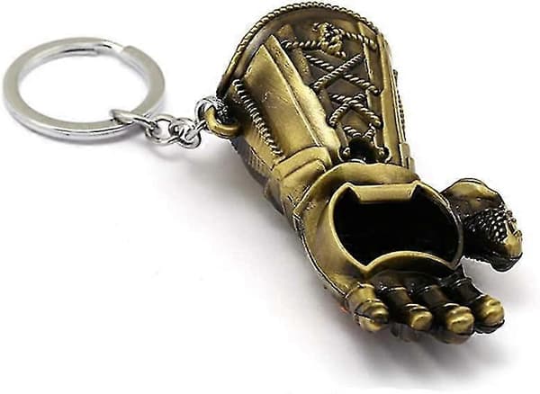 1 X Thanos Handske Flasköppnare Nyckelring (brons)