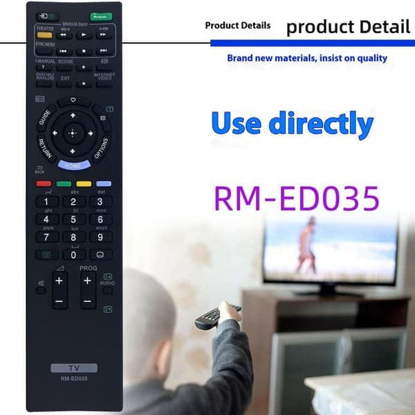 Fjernkontrollerstatning for RM-ED035 for Sony TV Svart