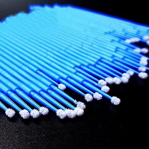 200 stk. mikroapplikatorbørster, engangs-vippeextensions-swabs til vippeextensions (sort)