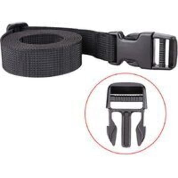 25 mm spännband, 4-delat spännband, plastband för packning, resväskor, flytt, bagage (svart)