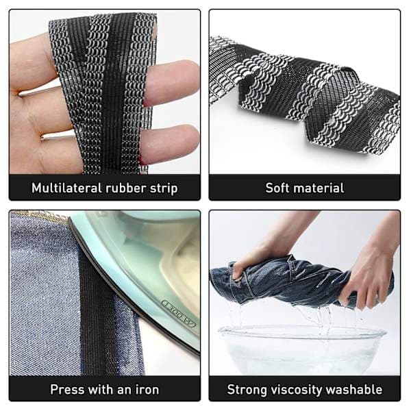 Strykbart fållband för kläder - 10 meter, perfekt för byxor, jeans, gardiner och diverse tyger