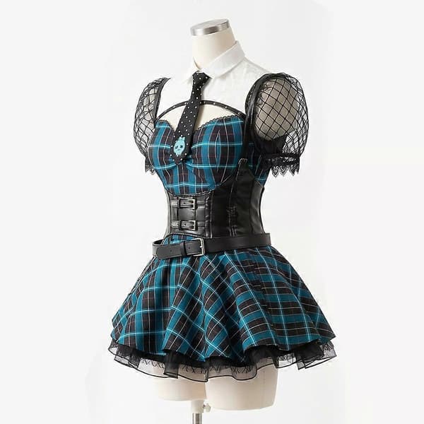 Halloween Gotisk Ternet Korsetkjole til Kvinder Cosplay Fest