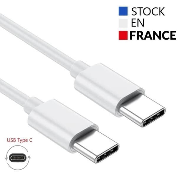 Lade- og synkroniseringskabel - PH26 - Infinix GT 10 Pro - USB Type C - 1 meter - Hurtiglading Hvit