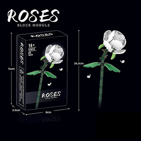 Rose blomst byggeklods blomst samling udødelig blomst