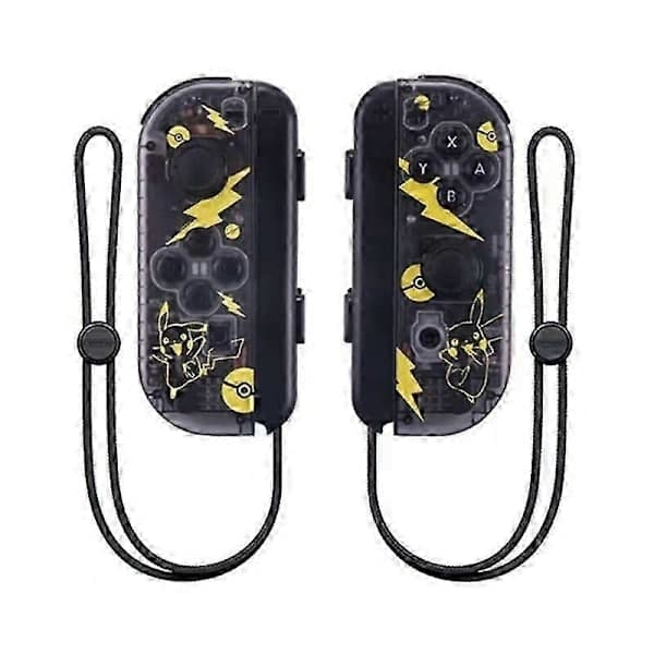 Joycon trådlös handkontroll för Nintendo Switch, stöder väckningsfunktion, vänster höger fjärrkontroll med handledsrem Pikachu Pikachu Pikachu