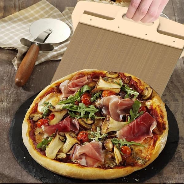 Pizza Smart Slider, Glidende Magisk Pizzaspade, Pizzakutter med Håndtak - Glidende Pizzakutter -GSL