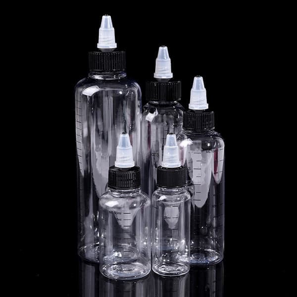 30ml-250ml Plast PET Flytande Kapacitet Droppflaskor Pigment 100ml 100ml