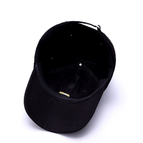 SELF svart baseballcaps med buet brem for menn og kvinner