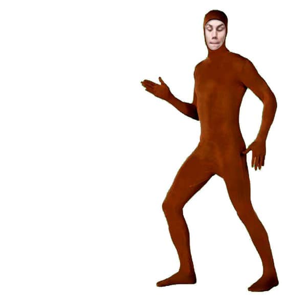 Spandex helkroppsdräkt med ansiktsöppning för Halloween Kaffe Kaffe 140 140
