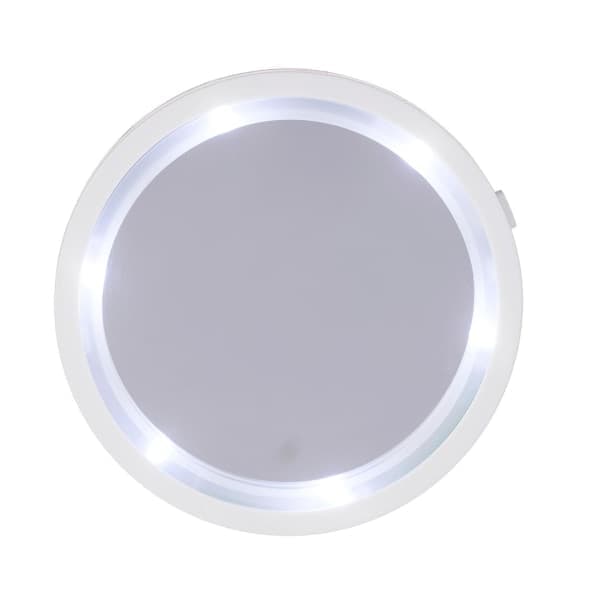 /Hc/ Sminkspegel med LED-ljus & Sugpropp - Spegel med Ljus Vit