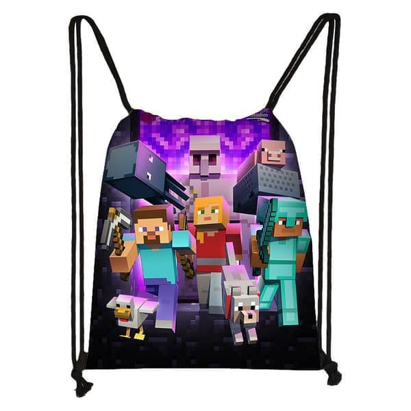Gymbag Minecraft Lilla