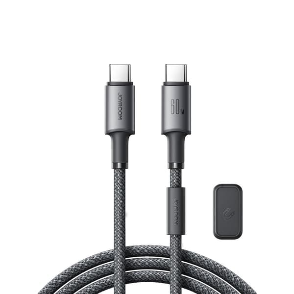 Joyroom USB-C til USB-C 480 Mbps kabel med magnetisk holder 60W, 1,2m - Grå