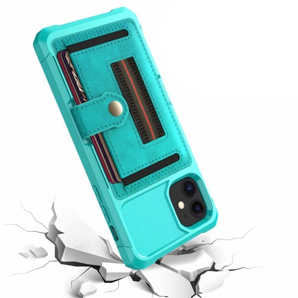 Glatt deksel med kortholder - iPhone 11 Grønn Grön