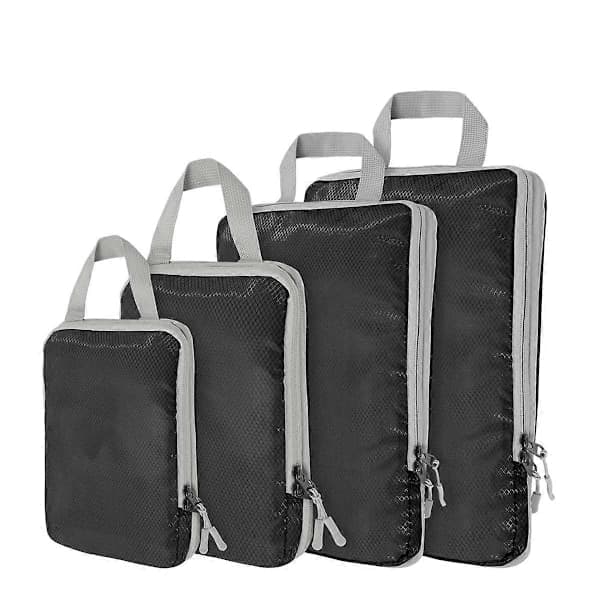Kompressionspackkuber, 4-pack ultralätta packkuber för kabinväska, resepackning för väskorganisatör