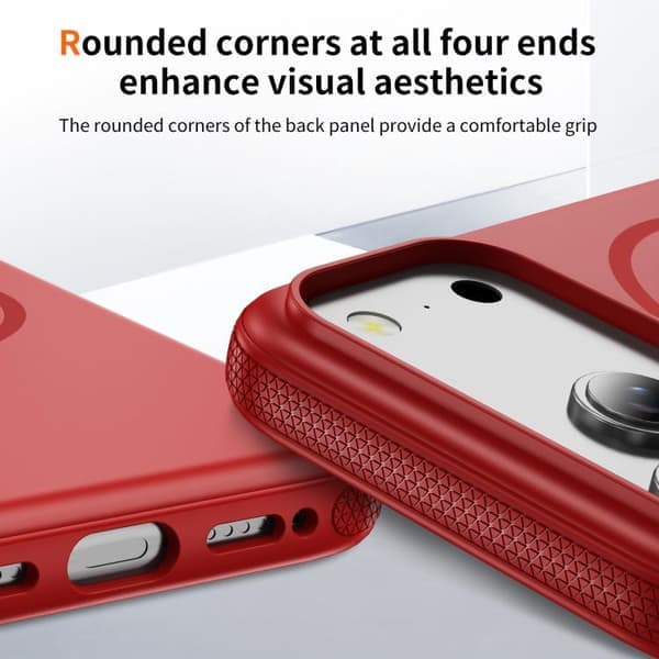 iPhone 17 Pro Magsafe Imitasjon Original PC Hybrid TPU-deksel Rød Röd