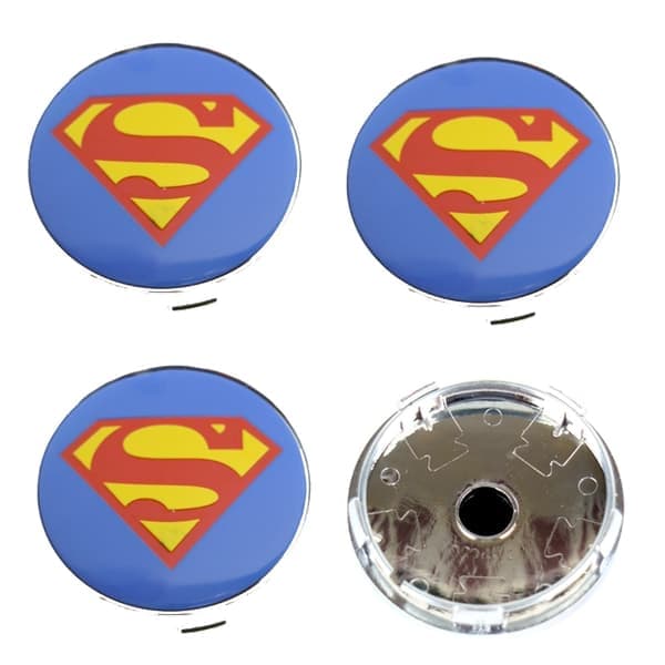 Superman senterkopper til felger 60mm passer 57mm hull 4-pakning Superman