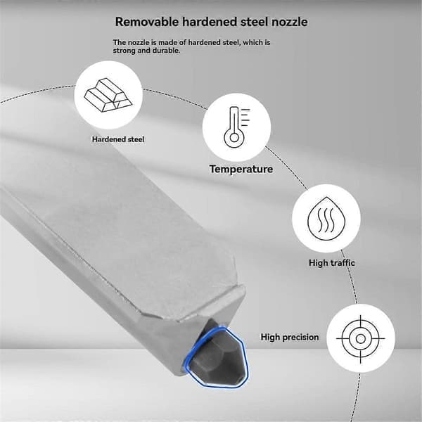 För A1/A1 Mini Hot End Uppgradering - Snabbt Munstycksbyte, för 3D-skrivardelar 0,8 mm