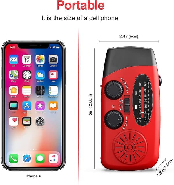 Hätäradio aurinkokennoilla ja käsiveivillä