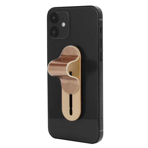 Momo Stick Smarttelefonstativ og stropp Fingerholder Klebrighet 3-trinns justerbar ABS Gull