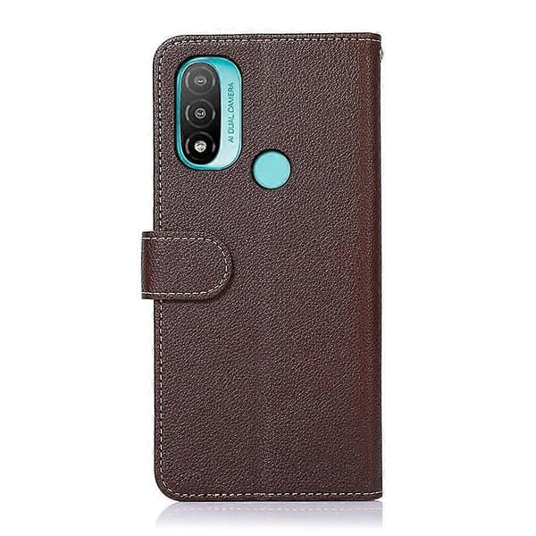 Til Motorola Moto E20 / E40 KHAZNEH Litchi tekstur læder RFID telefoncover
