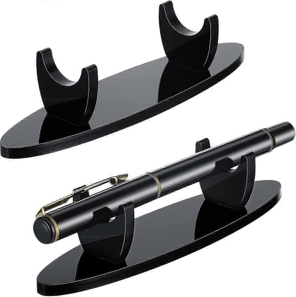 2 stk. Akryl Penneholder Displaystativ (Svart)