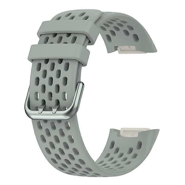 Blødt silikone sportsarmbånd med ventilationshuller til Fitbit Charge 6/5 Multicolor Style D Style D