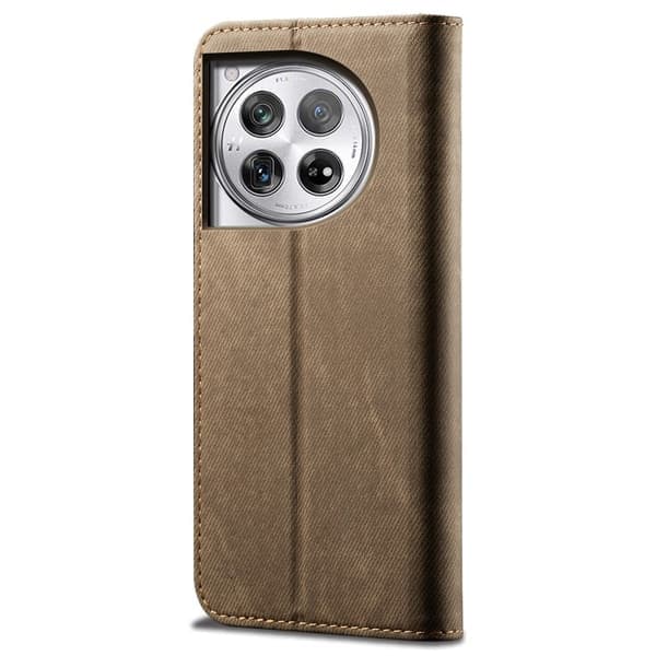 Jeans OnePlus 12R / OnePlus Ace 3 Deksel - Khaki Brun