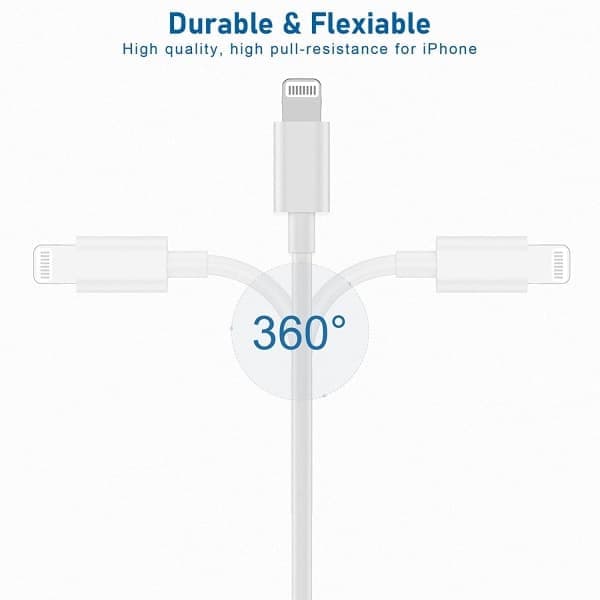 TIL iPhone Oplader USB-C - Kabel / Ledning - 20W - Hurtig Oplader 4-pak 1.8m