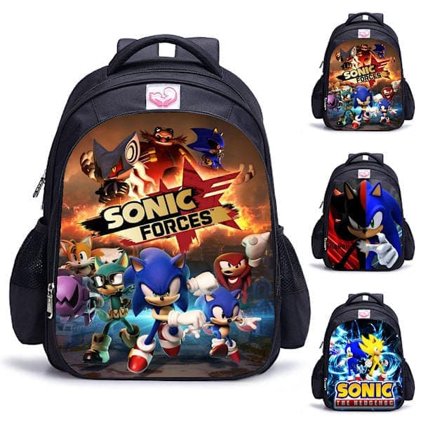 Sonic Ryggsäck för barn, kompatibel med brittiska märken, JUN, BM B M B M