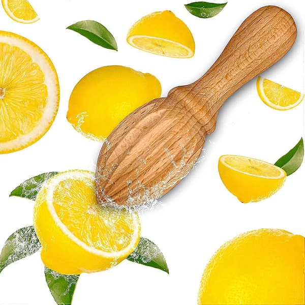 Citronpress Citrus Easy - Handpress Citrus - Citron Apelsinpress Trä - Handpress Kläm Texturvariation
