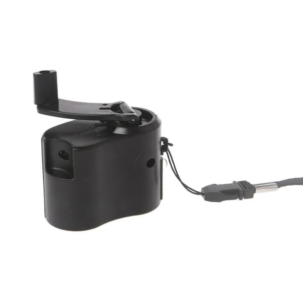 Nødoplader Manuel Håndsving Oplader Strøm USB Oplader til Nødsituationer eller Udendørs Håndsving Oplader Sort Sort Black