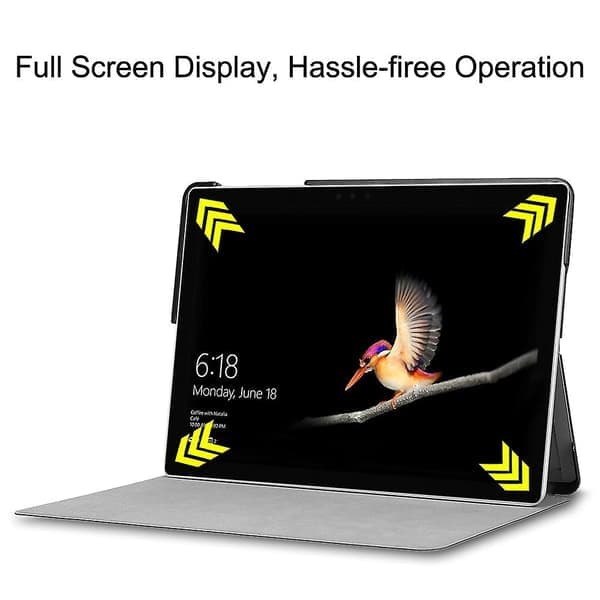 Fargerikt malt mønster PU-deksel kompatibelt med Microsoft Surface Go 10 tommer