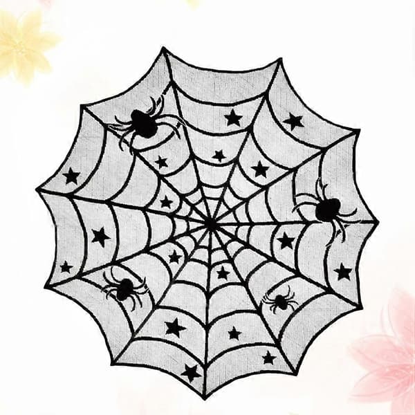 Blonde Spindelvæv Dug til Halloweenfest med 1 Stykke