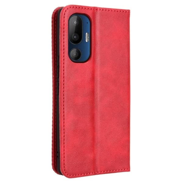 Bofink Vintage nahkainen HTC U24 Pro -kotelo - Punainen Punainen