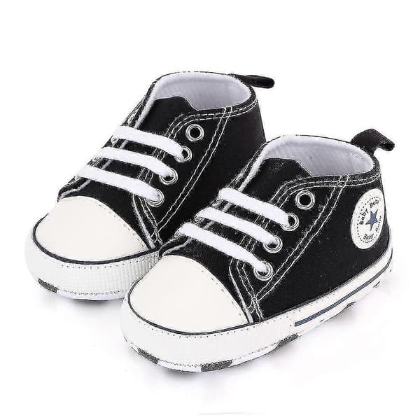 Babysko, & stjerne solid sneaker bomuld blød skridsikker sål