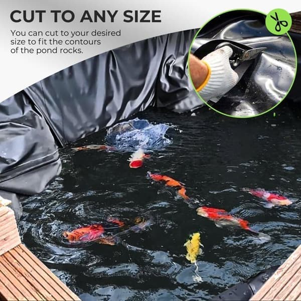 HDPE støvklud 3×4 m - 0,2 mm, sort, UV-bestandig, ikke-giftig