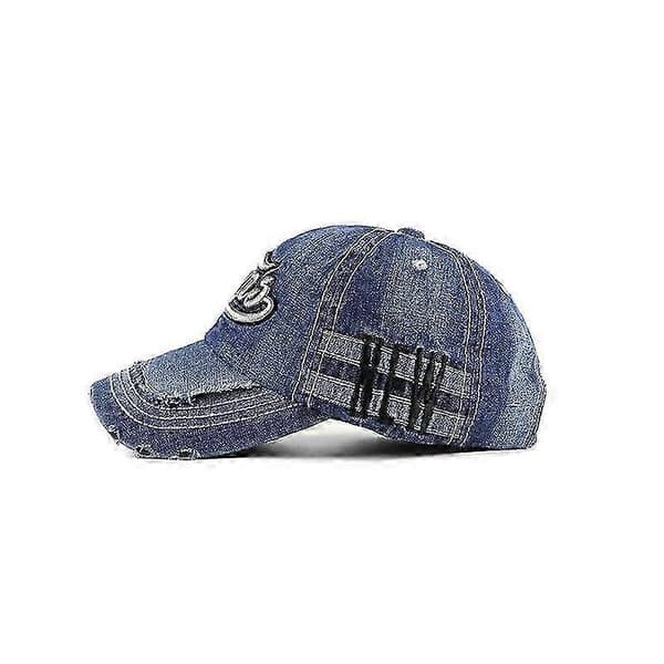 Retro denim utendørs baseballcaps med 3D-broderi