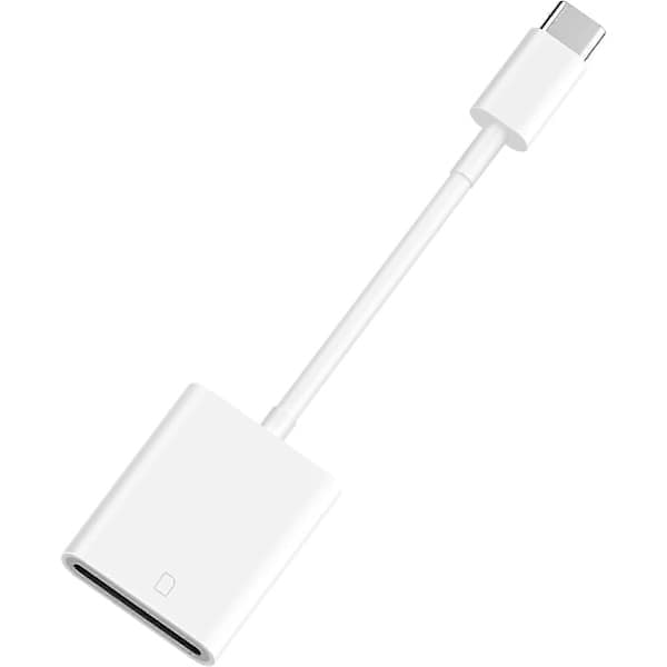 [Apple MFi-certificeret] USB C til SD-kortlæser til iPhone 15, Type C til