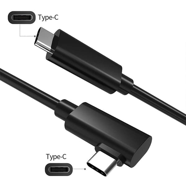 NÖRDIC VR Link-kabel 3m USB3.2 Gen1 USB-C til C 5Gbps 3A hurtiglading Oculus Quest 2 Super Speed USB Link-kabel Svart