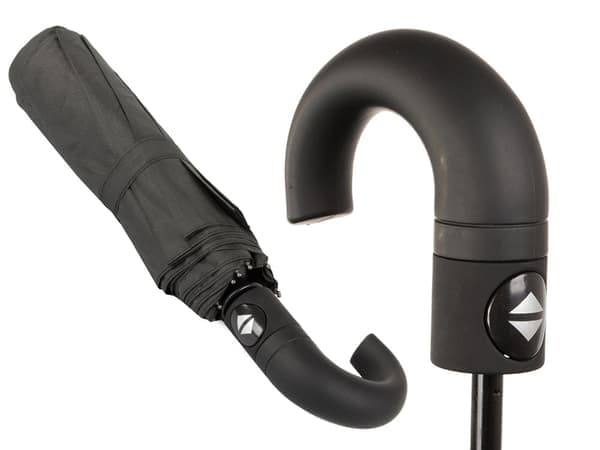Paraply sammenleggbar automatisk svart unisex