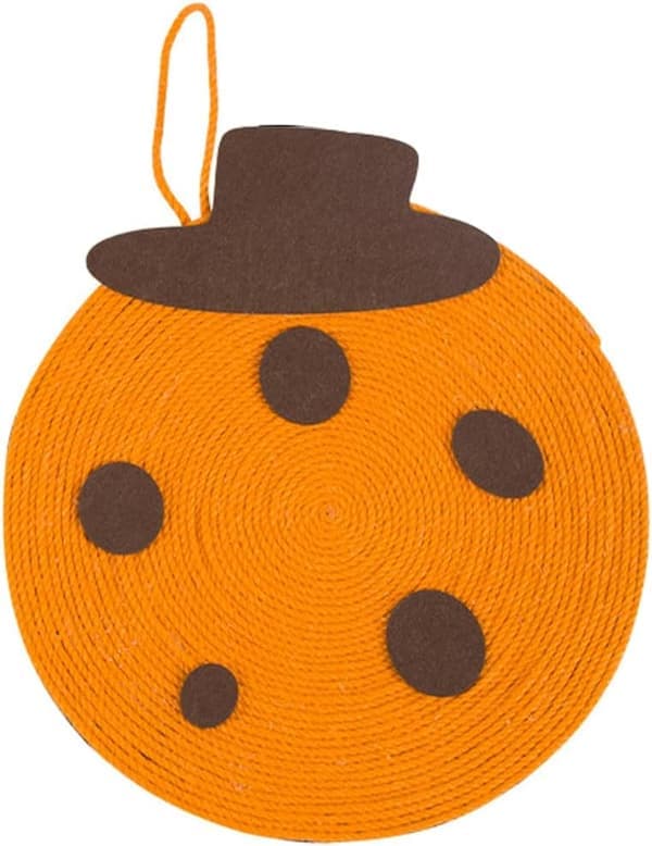 Kradsetræ til katte, kradsemåtte til katte, træningsmåtte til killinger, sisal kradsemåtte, indekat, tilbehør til killinger - orange kiks