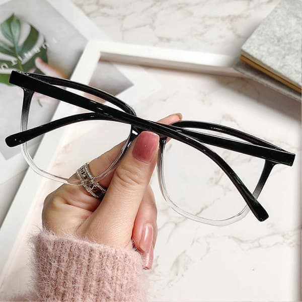 Unisex Blåt Lys Blokerende Briller Letvægts Receptpligtige Briller til Gaming Læsning Studerende Gradient Sort Stel Gradient Black Frame