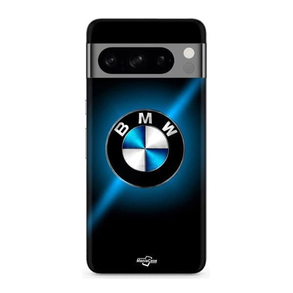 Telefoncover - MANIACASE - Google Pixel 8 Pro - BMW Logo - Sort - Blødt - Blank Sort