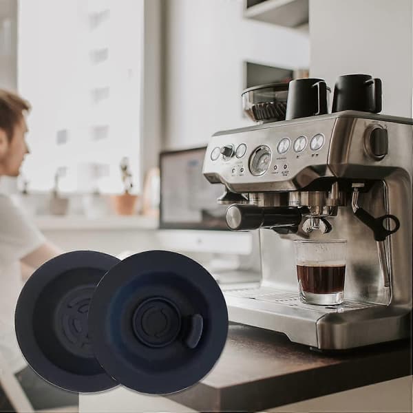 54 mm:n espresson puhdistustabletit, sokeat takahuuhtelupuhdistustabletit (2 kappaletta, musta)