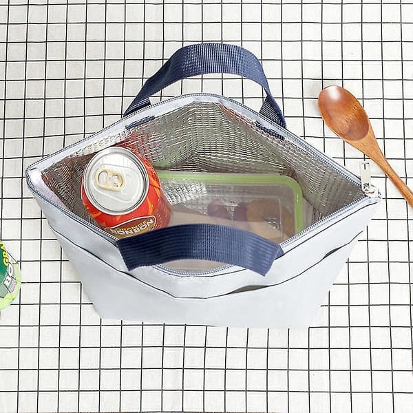 Lunchväska Matförpackning Picknickväska Oxfordtyg Isolering - i lager Grå