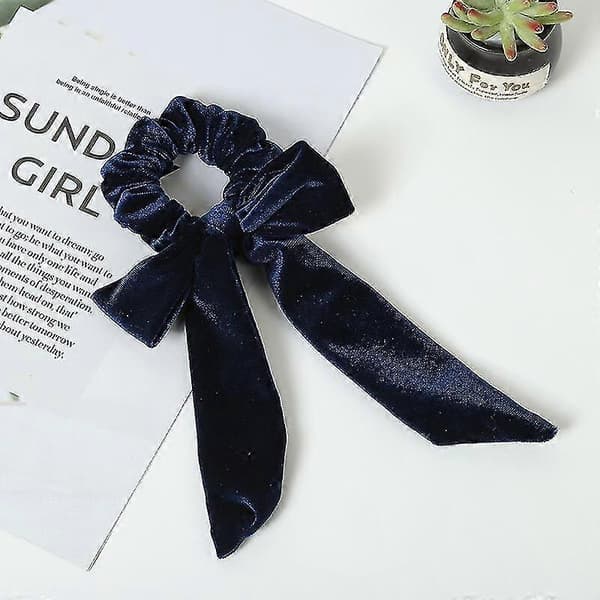 6 stk elastiske hårbånd Sløyfe Fløyel Scrunchies Hårstrikker Hestehaleholder