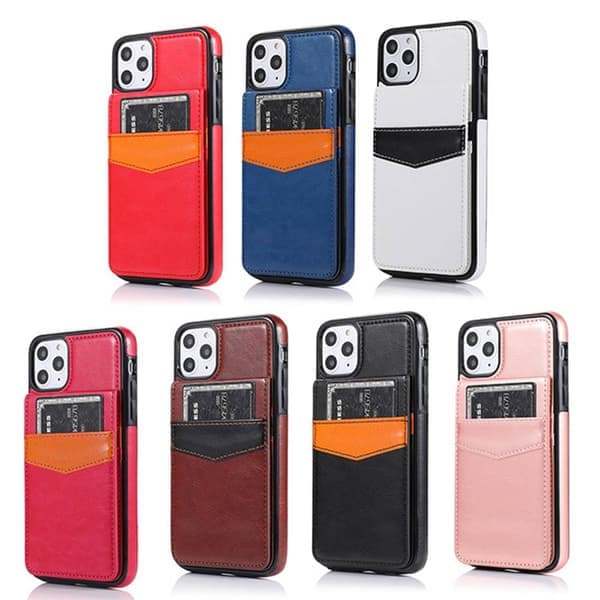 iPhone 11 - Praktisk Stilfuld Leman Etui med Kortholder Sort Svart